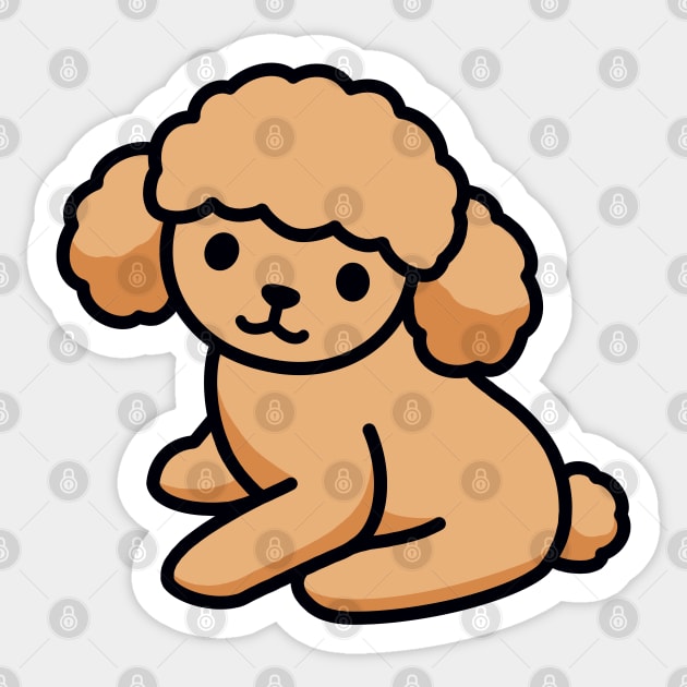 Poodle Sticker by littlemandyart